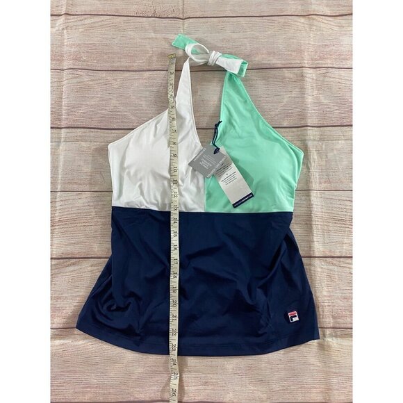 NWT Women's Fila Color Block Tankini Halter Top - Medium - Picture 3 of 12